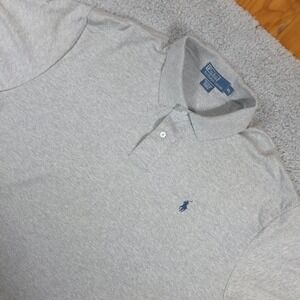 Polo Ralph Lauren Mens Shirt Classic‎ Fit Heather Gray Cotton XL Soft PONY
